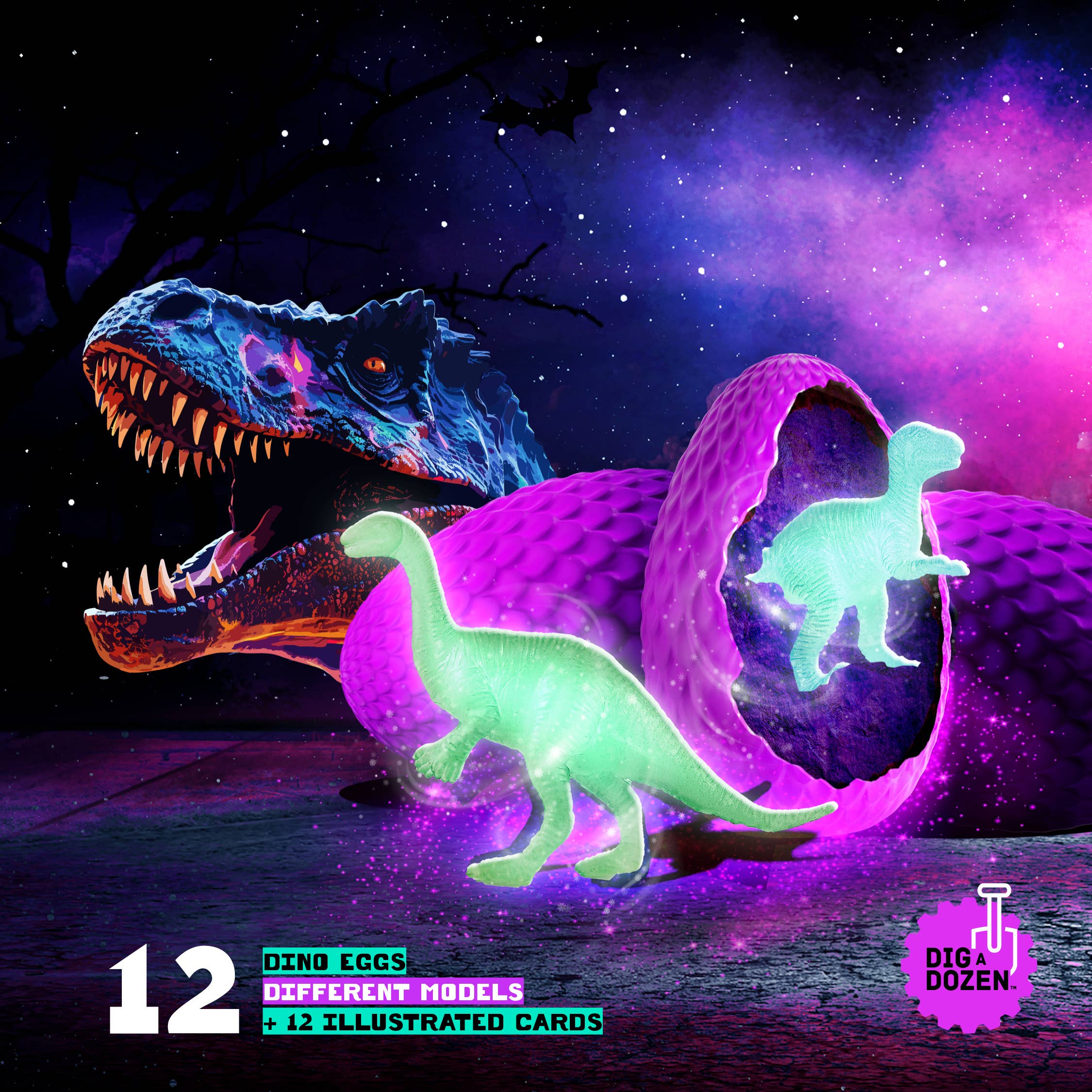 Dan&Darci – Großhandel Klassisches Spielzeug – Kinder – Glow-in-the-Dark Dino-Eier Ausgrabungs-Set für Kinder7