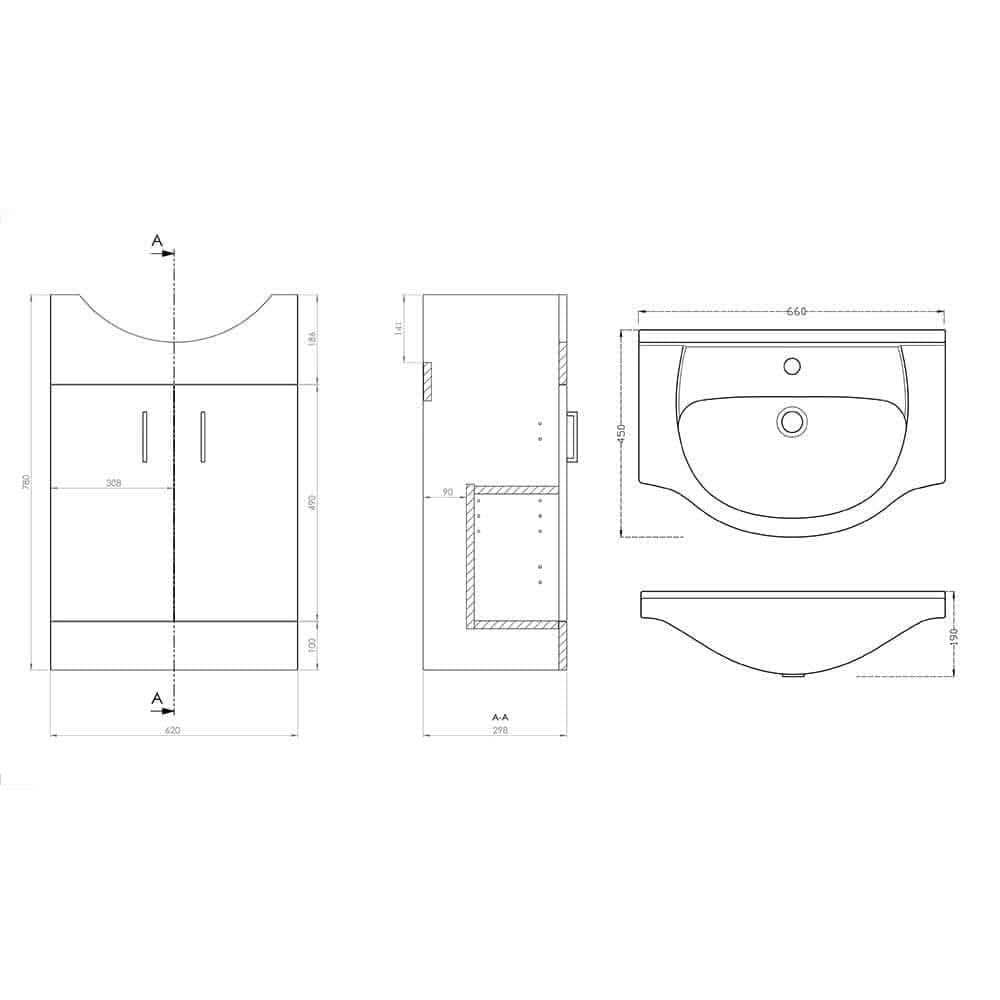 Bathroom4Less – wholesale Cabinet – Bathroom Vanity Furniture Set WC Toilet Seat Unit Pan Cistern - 1250mm2