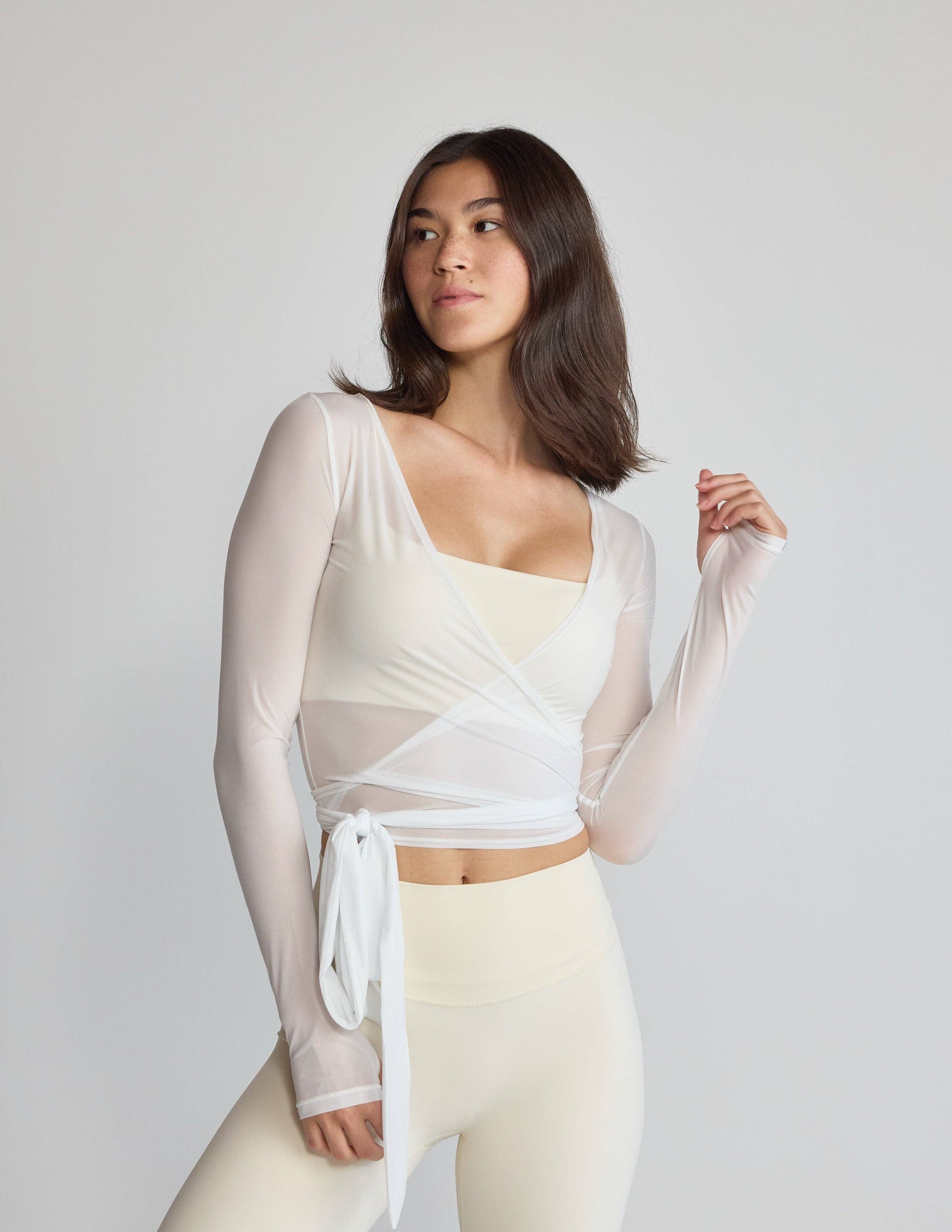 LUCKY HONEY - Wholesale Athletic Top - Women's - The Ballet Mesh Wrap10