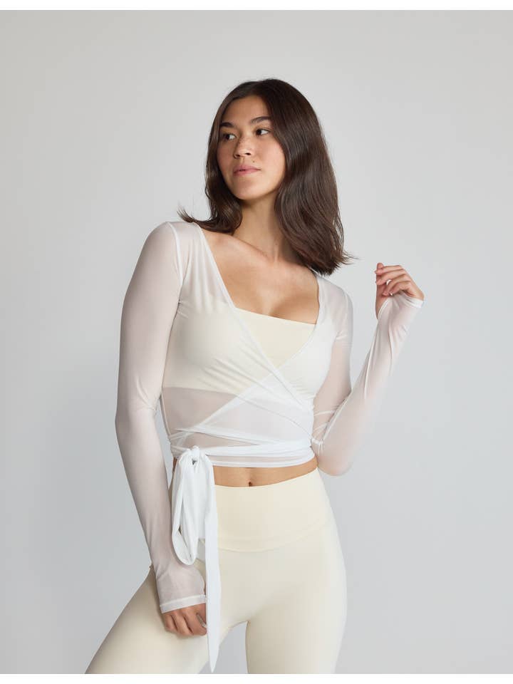 LUCKY HONEY - Wholesale Athletic Top - Women's - The Ballet Mesh Wrap7