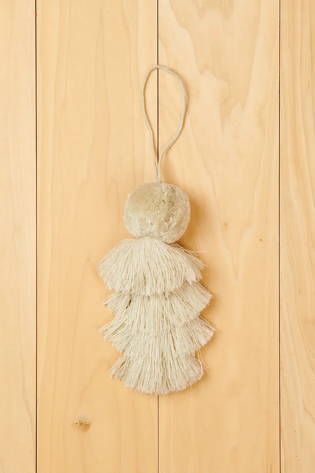 High crafty – wholesale Decorative tassel/wall drop – Pom Pom Tassel – Ivory | Handmade Decorative Tassel with Fri0
