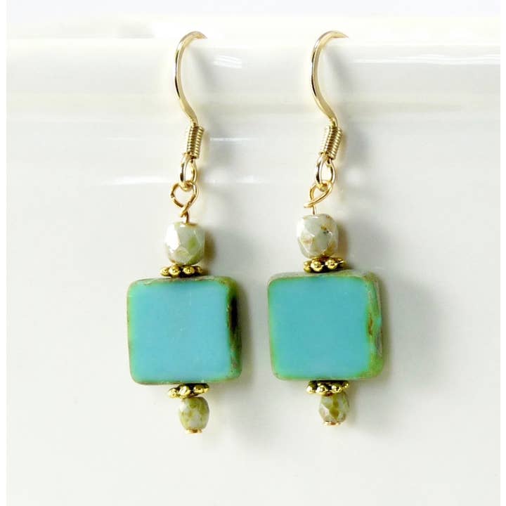 Marlene VanBeek Jewelry - Wholesale Dangle Earrings - Square Earrings - 7 Colors