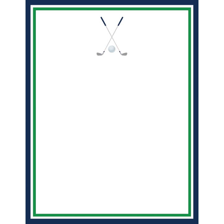 In Stock 4.25x5.5 Golf Notepad for wholesale by WH Hostess Social Stationery