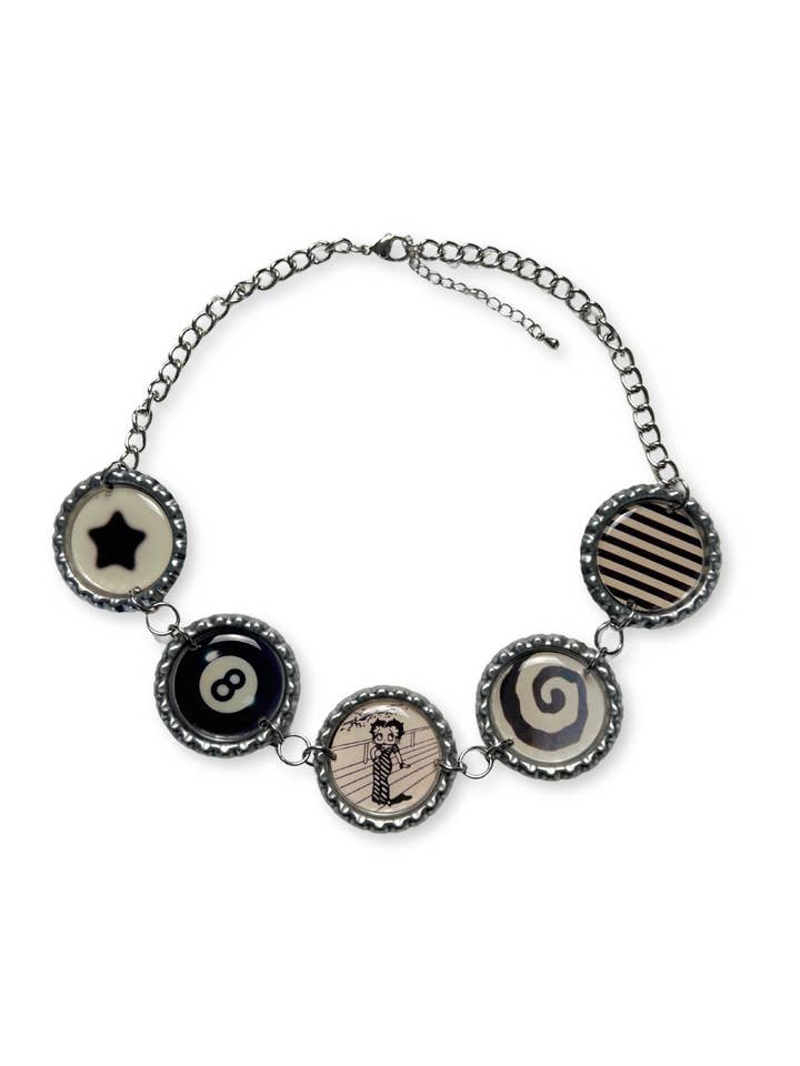 Betty B&W Necklace for wholesale by Painted Lady