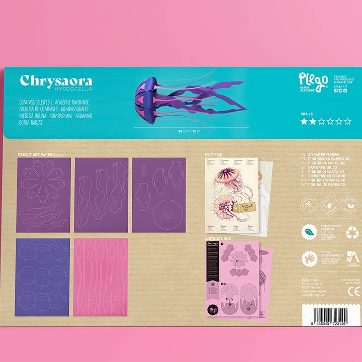 Today is Art Day - Wholesale DIY Craft Kit - Jellyfish - 3D Paper Figure by Plego3