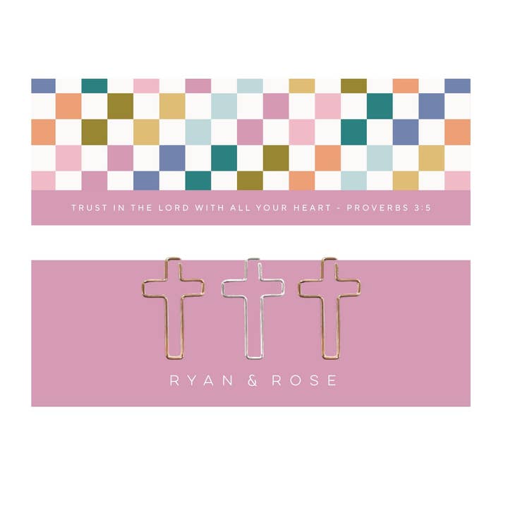 Bookmark + Cross Paper Clips for wholesale by Ryan & Rose