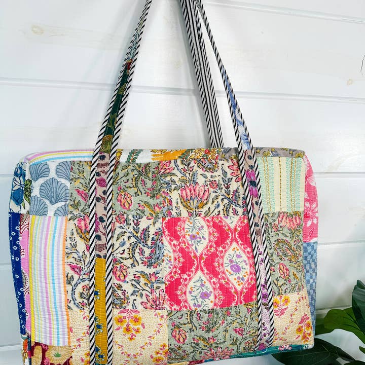 Folklore Couture - Wholesale Weekender Bag - Women's - Quilted Duffle Bag | Weekender Travel Bags | Multi Patchwork