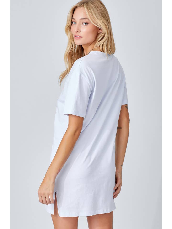 Baevely by Wellmade USA - Vendita all'ingrosso Vestito - Donna - ABITO T-SHIRT CON STAMPA GRAFICA JOLENE17