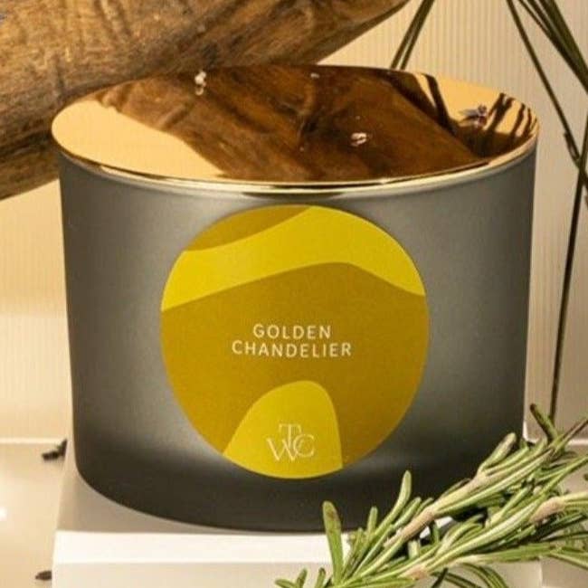 „Goldener Kronleuchter“ Luxus-Kerze für den Großhandel von The Worthington Collection