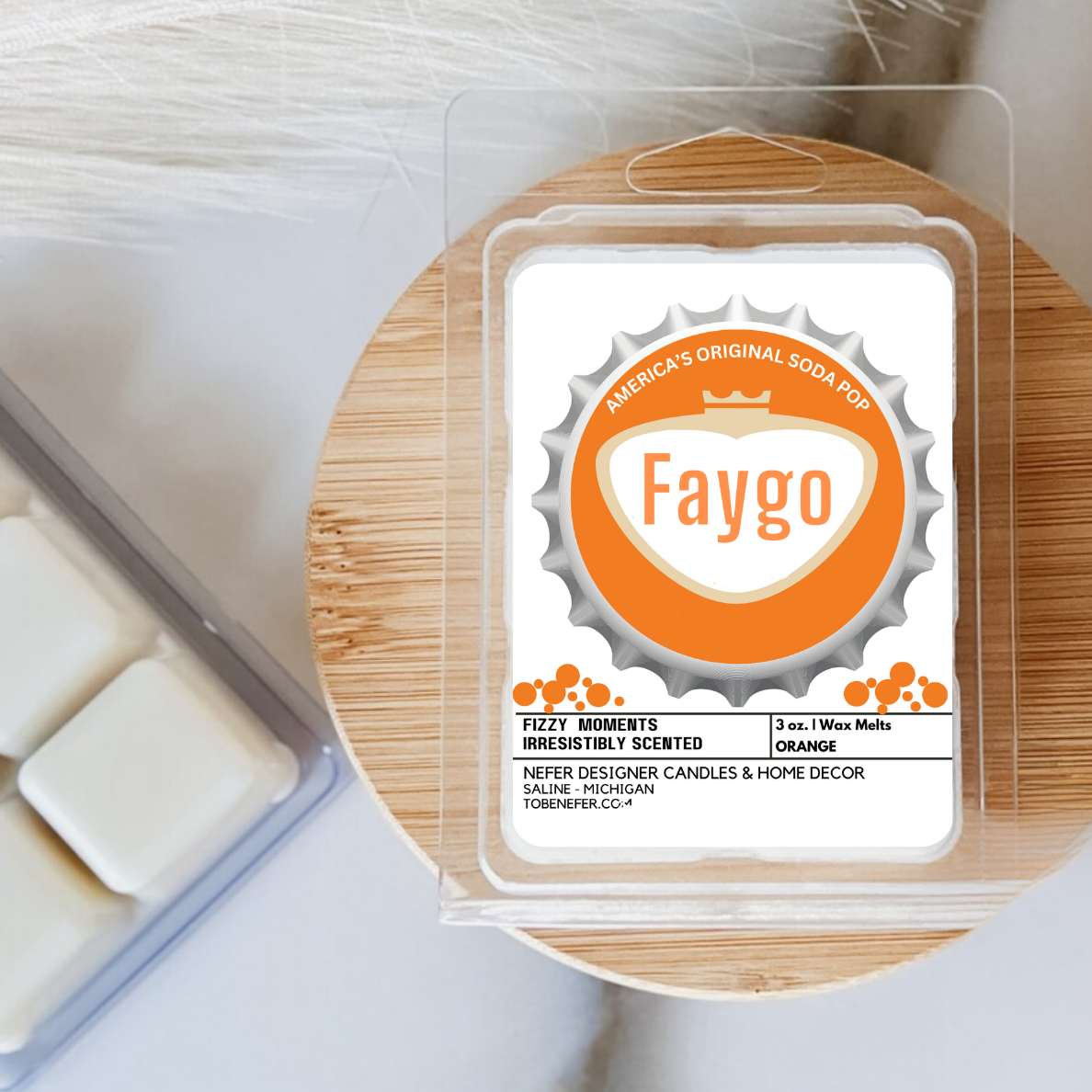 Nefer Designer Candles & Home Decor - Venta al por mayor Velas de diseño llamativo - Vela Faygo Orange Pop Soy0