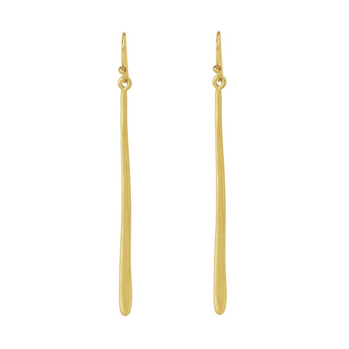 Pendientes largos de palo en plata o vermeil para venta al por mayor de Philippa Roberts