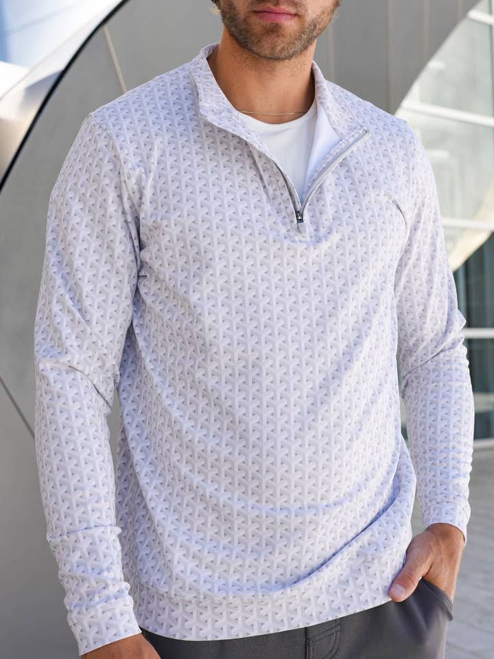 USA Palm - Wholesale Sweatshirt - Unisex - Cloud 1/4 Zip46