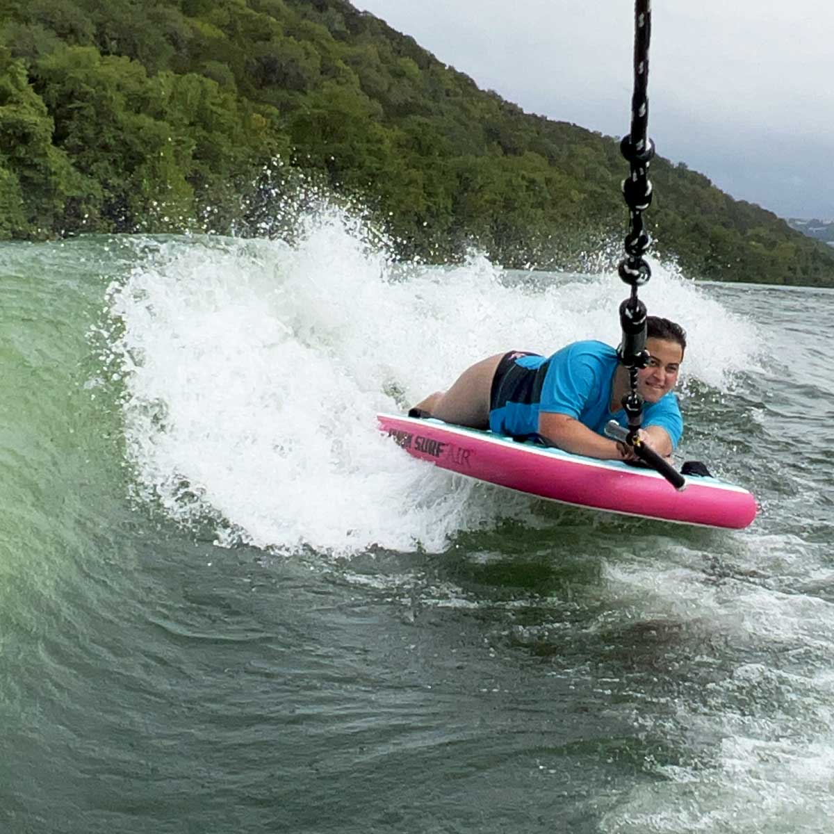 TANDM Surf – wholesale Uppblåsbara leksaker – TANDM Surf tandem bodyboard med uppblåsbart luftsystem – som sett på Shark Tank6