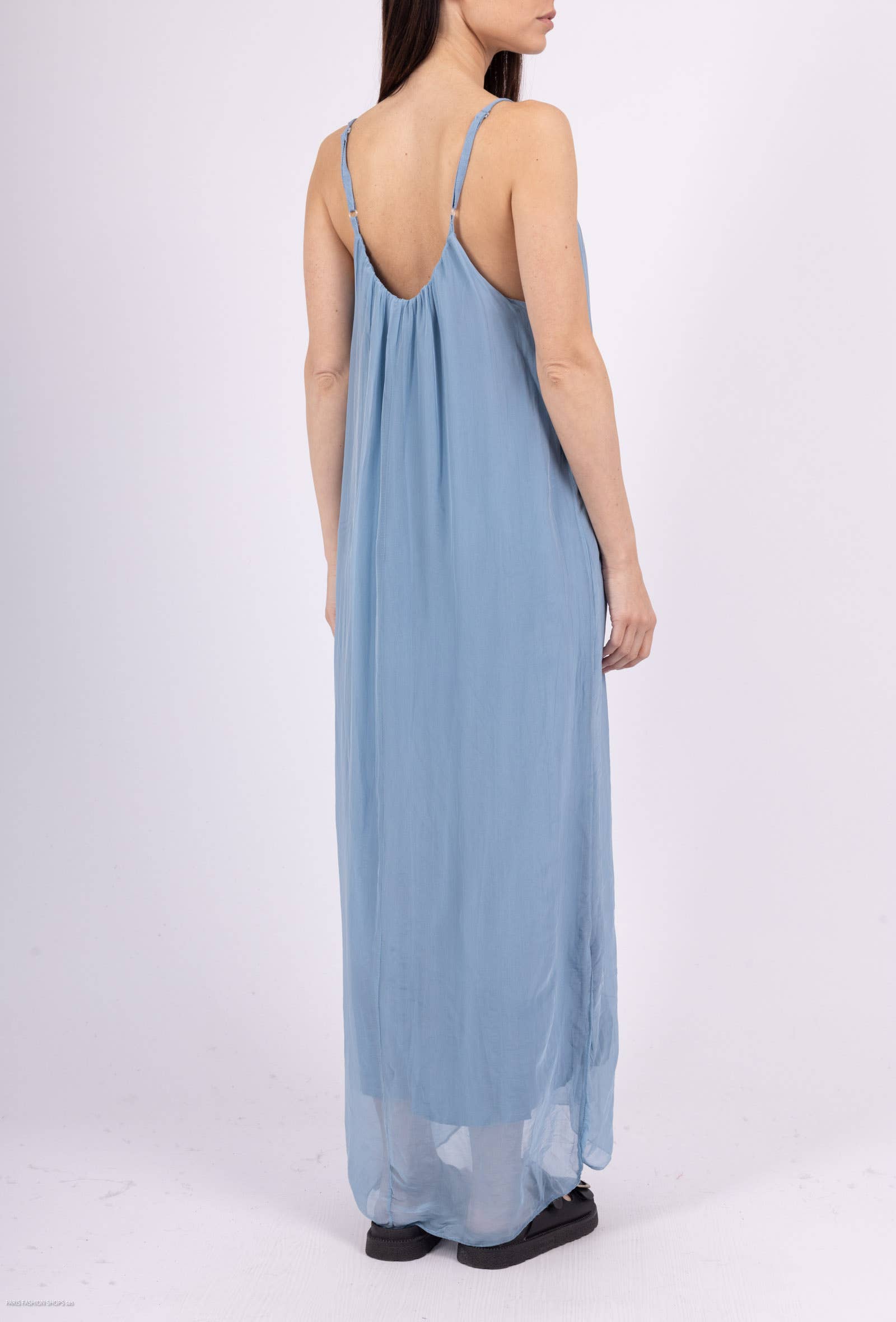 Shyloh - Wholesale Dress - Women's - Long silk dress with adjustable straps 304804