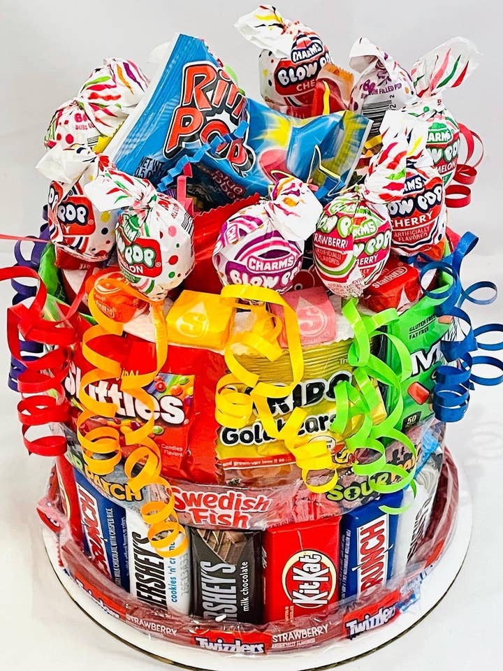 Small Full Of Sunshine Candy Cake (Chocolate & Candy) for wholesale by Candy Cake Explosion