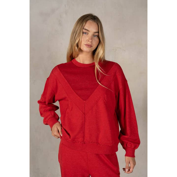 French Terry Colorblock Pullover Sweatshirt for wholesale by lalamia