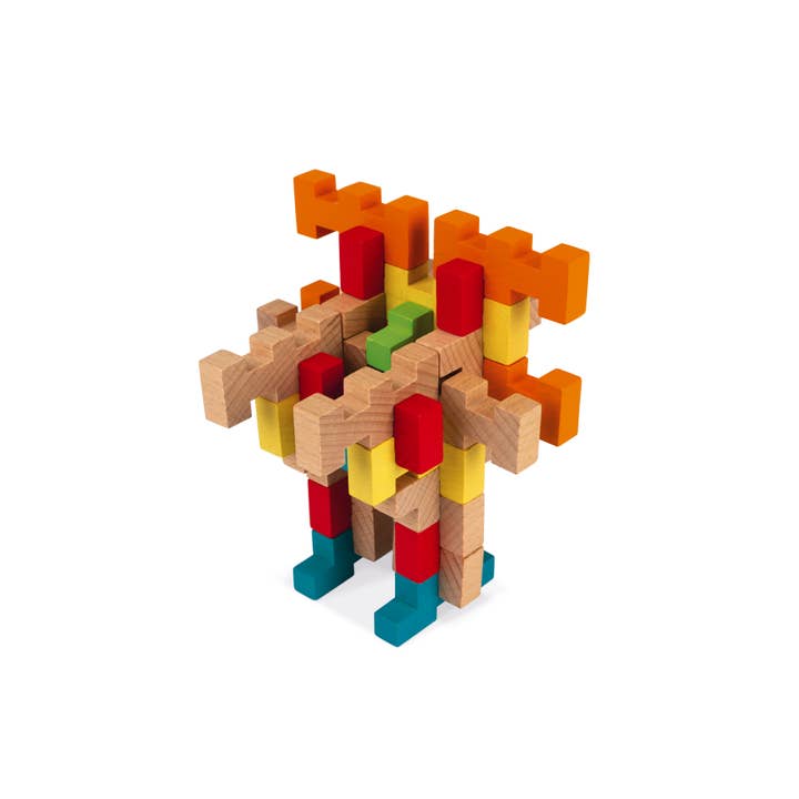 Janod - Wholesale Building Set - Kids - 100 piece Construction Set | Wooden Building Kit | Ages 6+