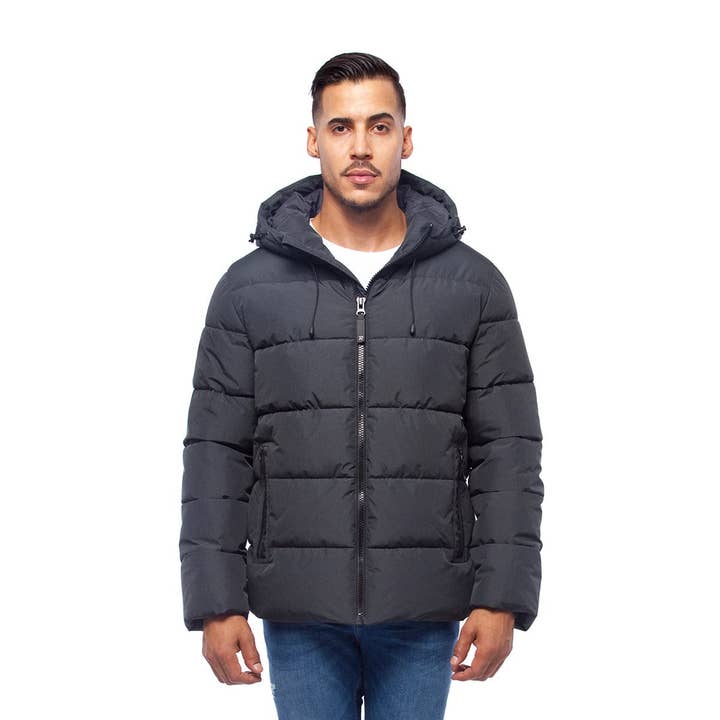 Rokka & Rolla, Inc - Wholesale Puffer Jacket - Men's - Men's Thermal Line Coat Reflective Heavy Puffer Jacket