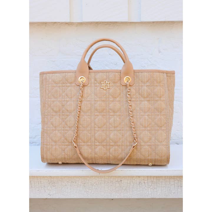 Caroline Hill - Wholesale Tote Bag - Women's - Melissa Tote Bag Natural Quilted LQ