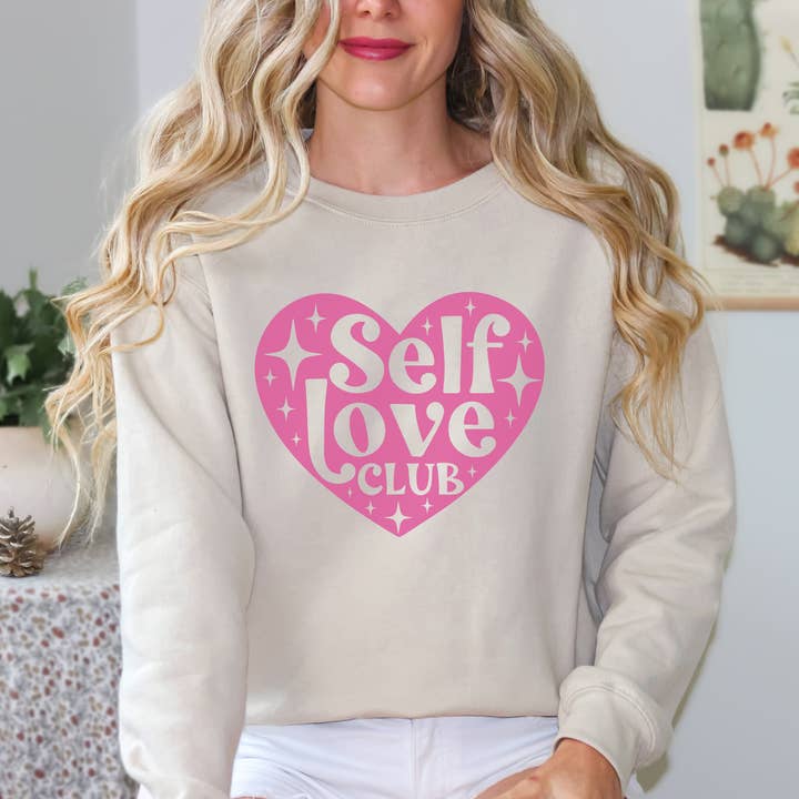Sweatshirt Self Love Club Valentines pour femme pour la vente par The Intentional Shop