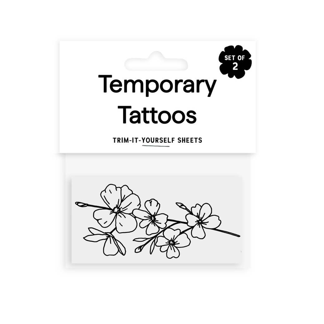 Saint Tattoos – Engroshandel Midlertidig tatovering – Marts Fødsel Blomst - Cherry Blossom Midlertidige Tatoveringer1