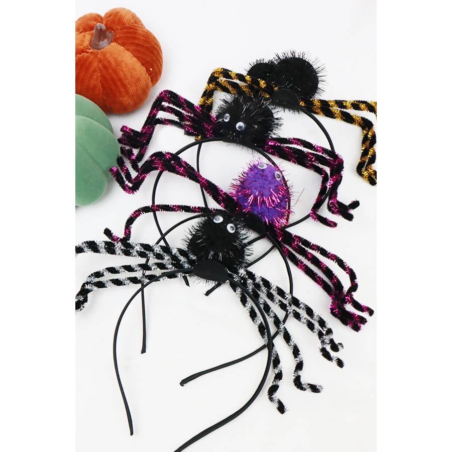 MIX COLOR Halloween Theme Spider Headband for wholesale on Faire1