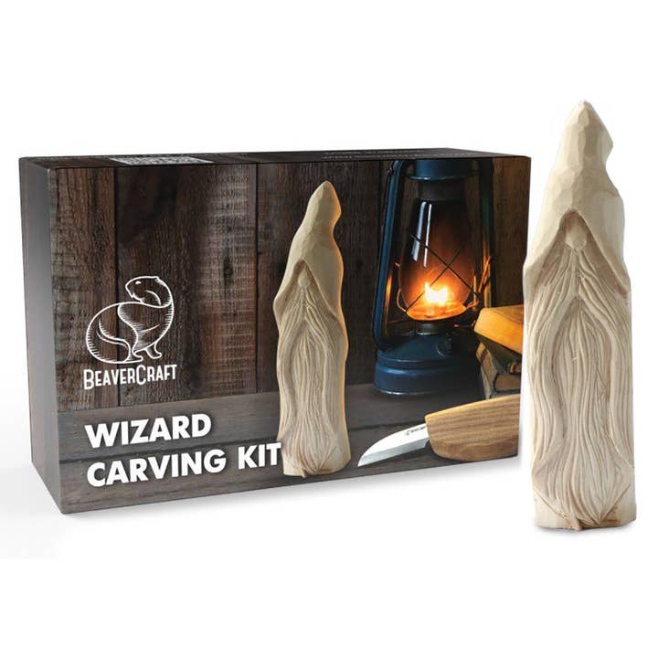 BeaverCraft - Wholesale DIY Craft Kit - DIY03 - Wizard Carving Kit - Complete Starter Whittling Kit