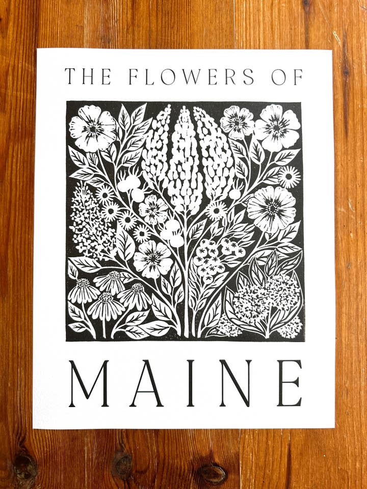 "Flowers of Maine" Poster - 11x14" for wholesale by Katharine Watson