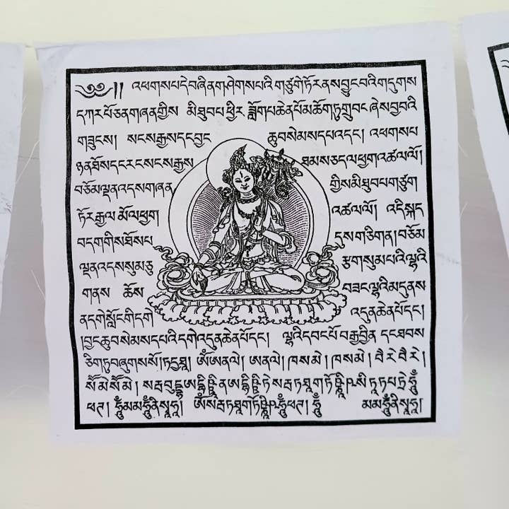 Banderas de oración del mantra de Tara Blanca para venta al por mayor de Buddha-Buddha