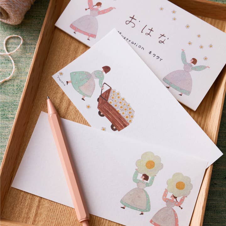 Her Winter Flowers - Wholesale Notepad - Writing Pad - Flower/おはな1