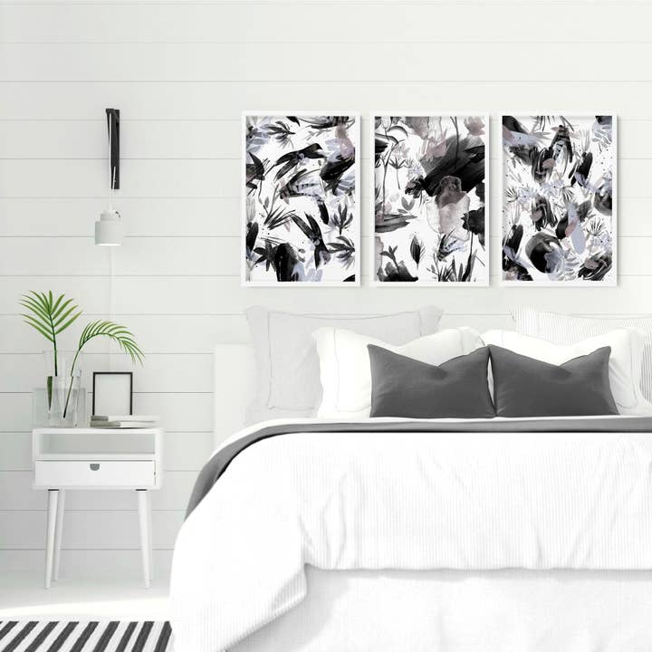 Bohemisk maximalistisk dekor för sovrum | uppsättning av 3 väggkonsttryck för wholesale av About Wall Art