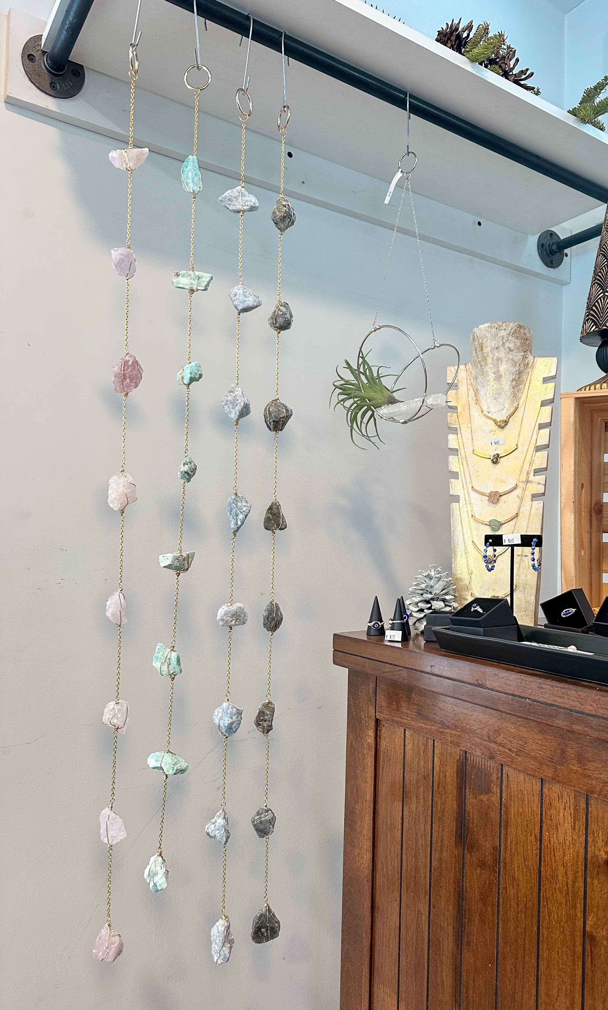 Elise Marie DeSigns - Wholesale Mobile - Celestite Crystal Garland | Calming Home Decor 4