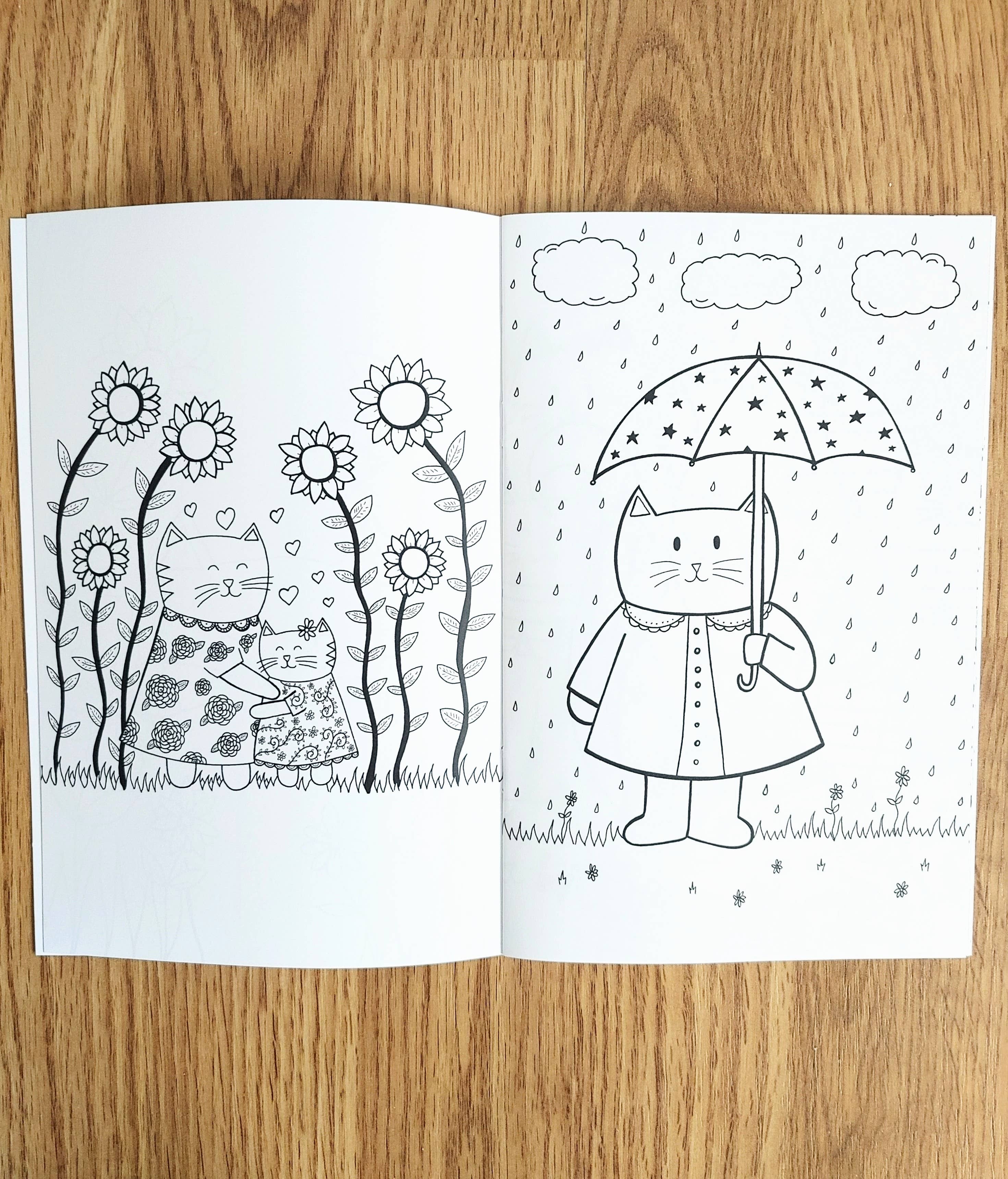 Caroline W Illustration - Wholesale Coloring & Activity Book - Adult - Cat colouring book (5.5 x 8.5 inches, 12 images + covers)2