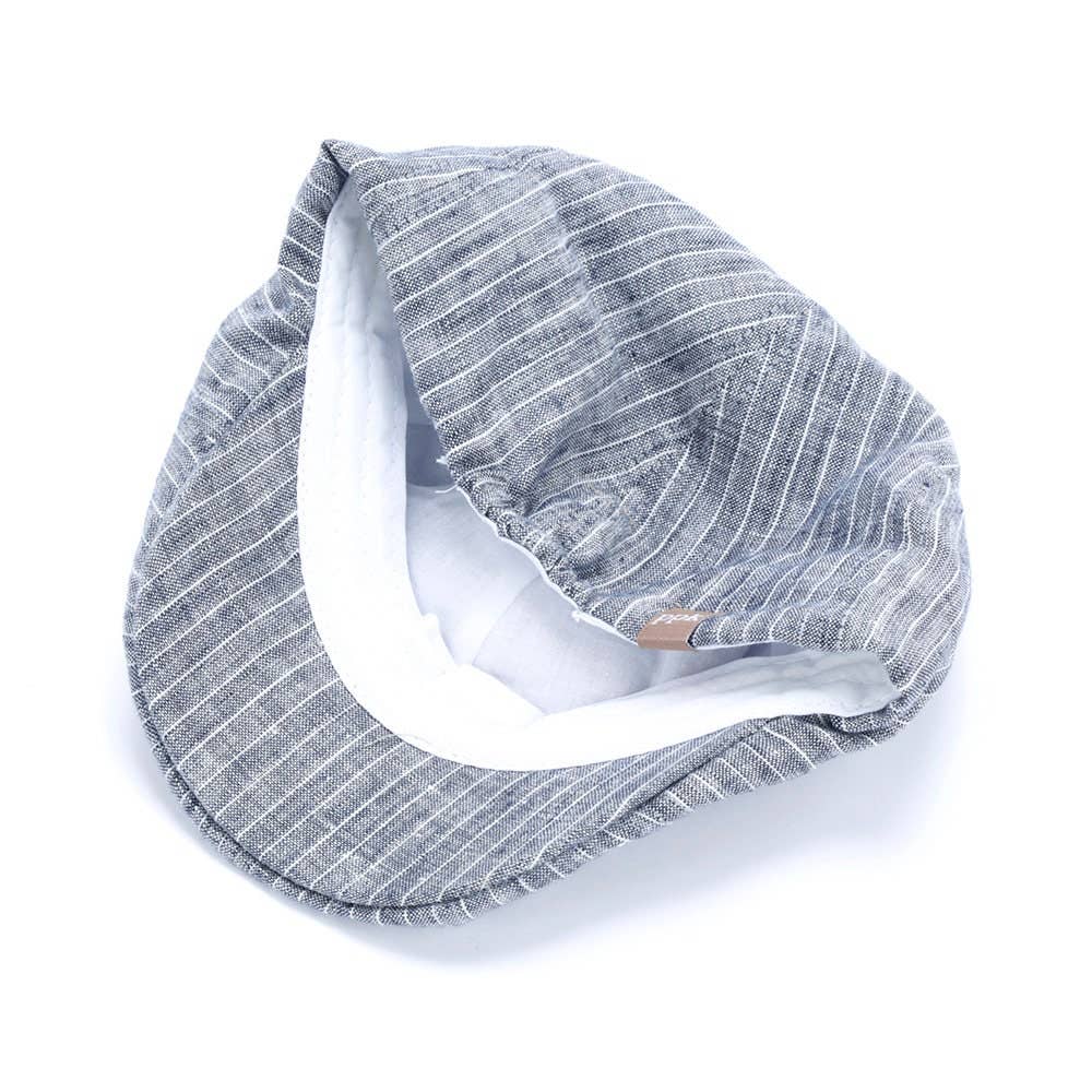 Peppercorn Kids - Wholesale Sun Hat - Kids - Boys Vintage Wash Linen Newsboy Cap - Classic Blue2