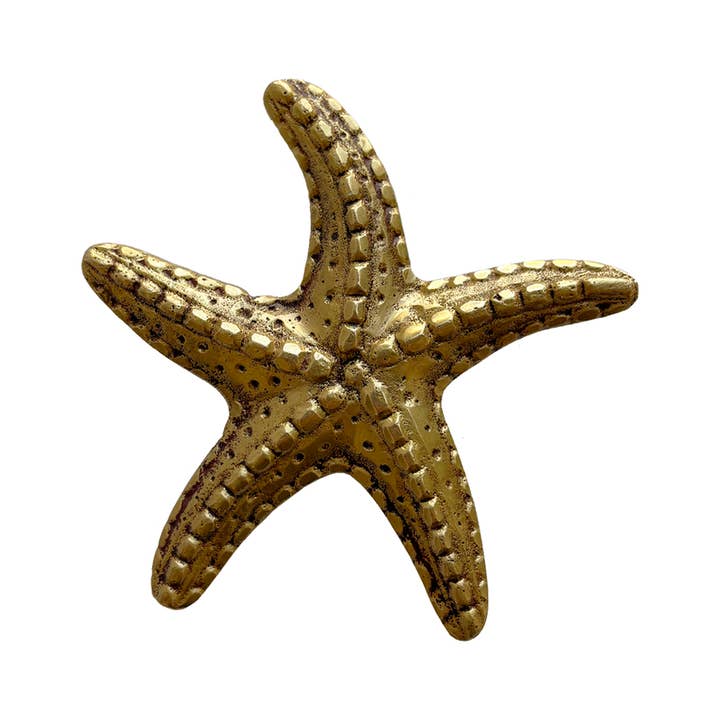 Madison Bay Co. - Historical Home Decor Reproductions - Wholesale Paper Weight - 3-3/4" Antiqued Brass Starfish Paper Weight