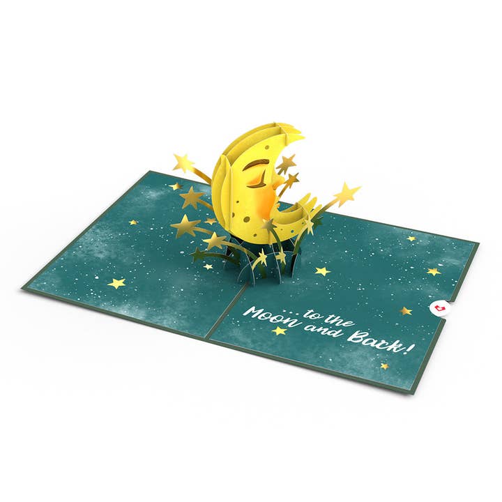 Lovepop Cards - Wholesale Love Card - Love You to the Moon and Back 5''x7'' Card, Pop-Up Cards