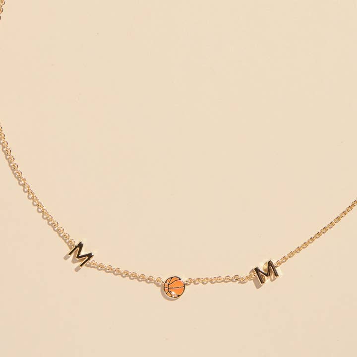 Basketball Mom Necklace for wholesale by Nickel and Suede