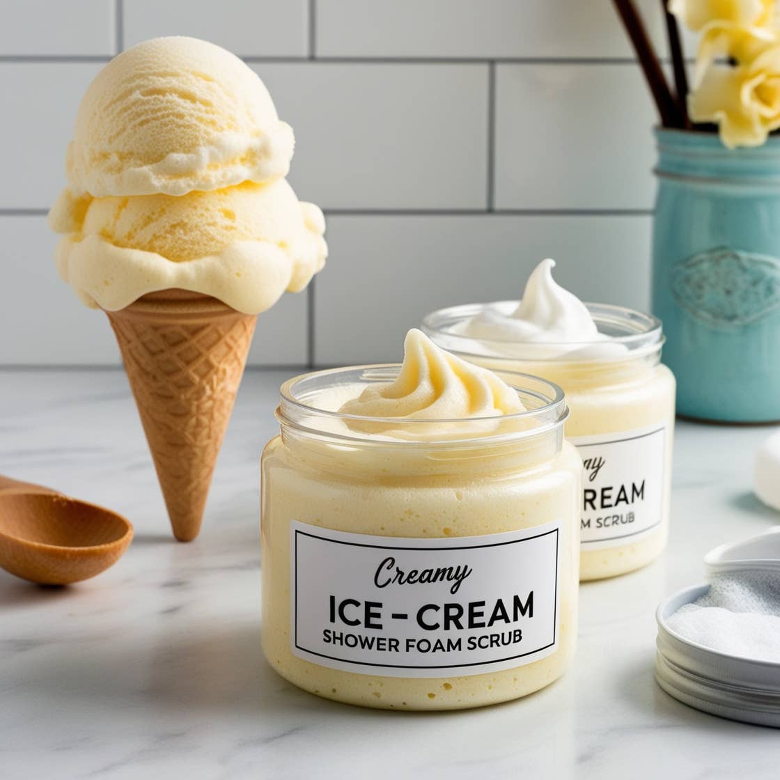 Beautique Goals - Wholesale Body Scrub/Exfoliant - Ice Cream Scoop Douchefoam Zeep Scrub2