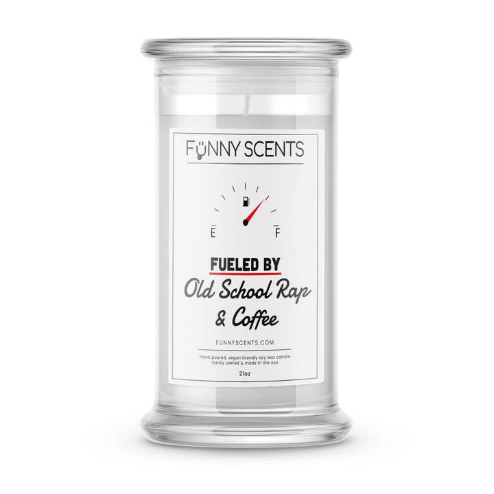 Alimentado por velas engraçadas de rap e café da velha escola por atacado de JewelryCandles.com