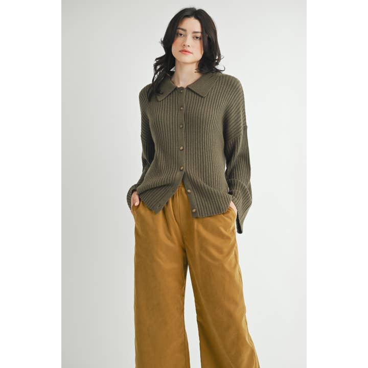 RIPPSTRICKPULLOVER MIT KNOPFLEISTE für den Großhandel von FUN2FUN