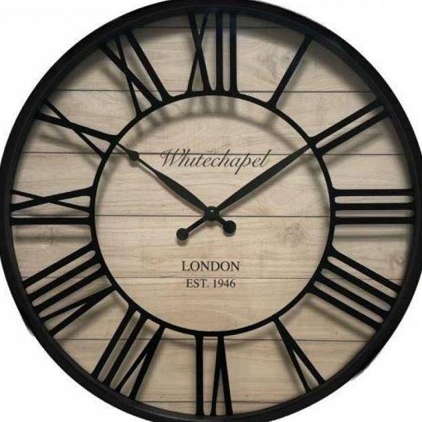 40.5cm Black Wood Effect Wall Clock - Timeless Elegance for Your Home for wholesale by Berpar