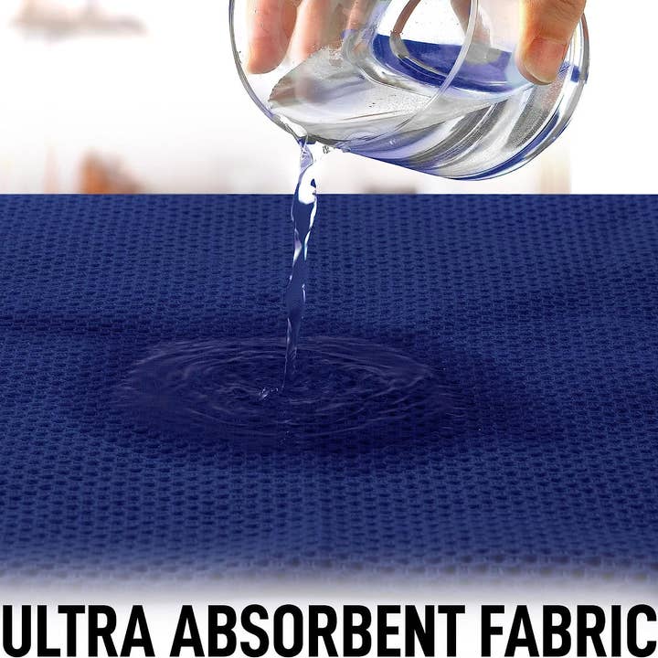 Zulay Kitchen - Wholesale Dishcloth - Waffle Weave Dish Towels – 12"x12" 6-Pack11