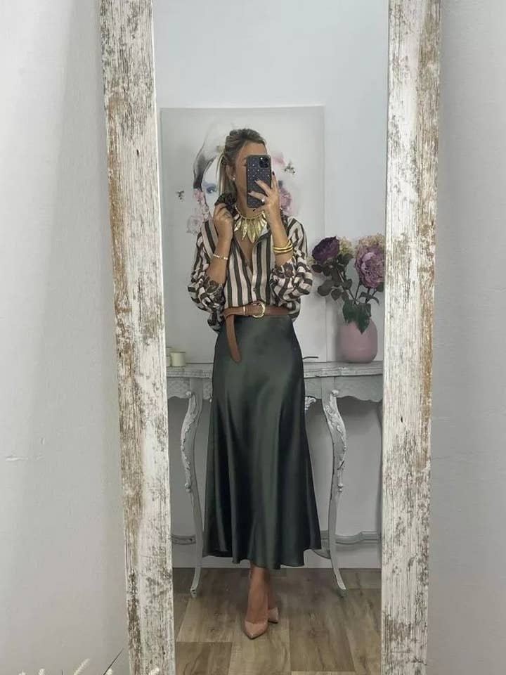 COFFEE CWTSTL894_STRIPED AND LEOPARD PRINT LOOSE CASUAL SHIRT for wholesale on Faire4