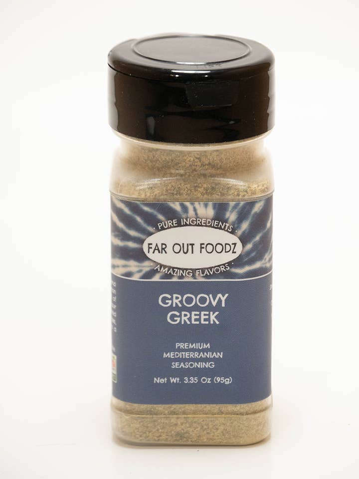 Groovy Greek for wholesale by Far Out Foodz