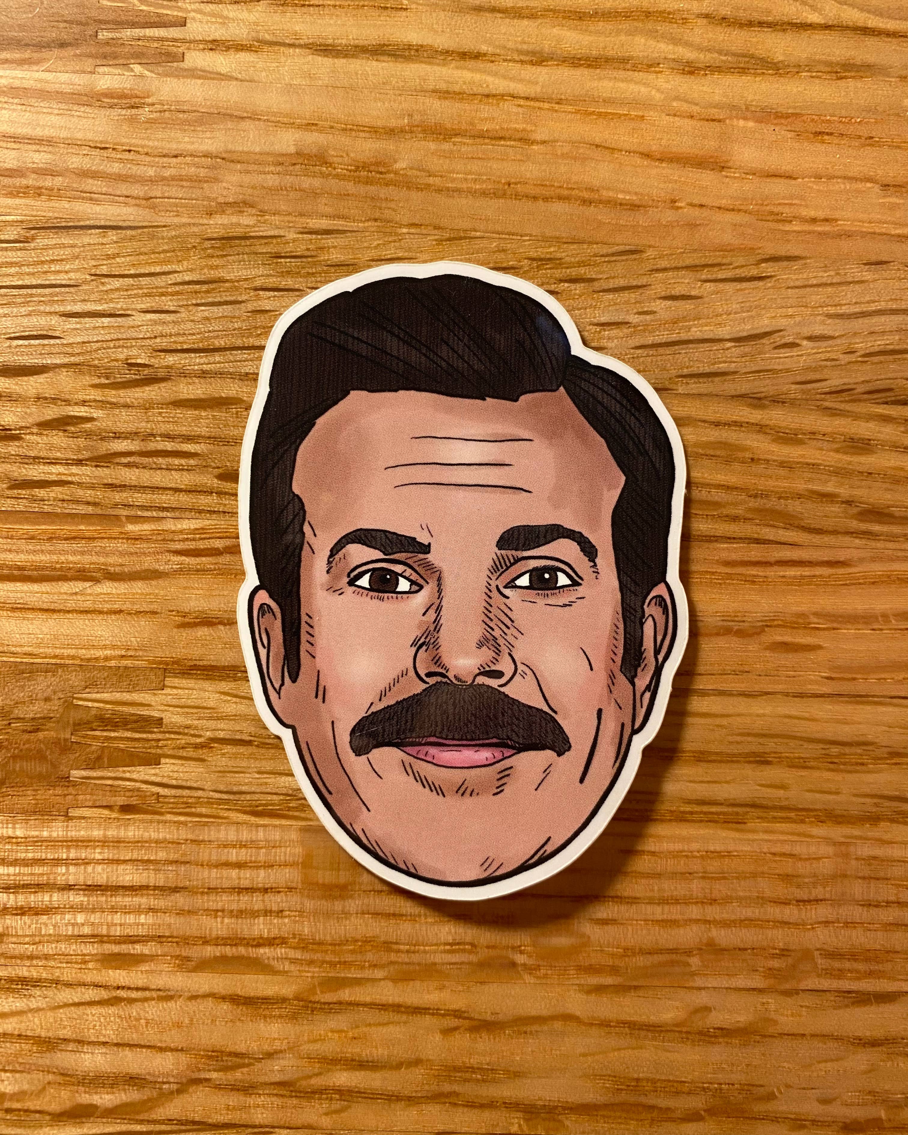 Pretty Good Cards - Wholesale Sticker - Sporty Mustache Sticker1