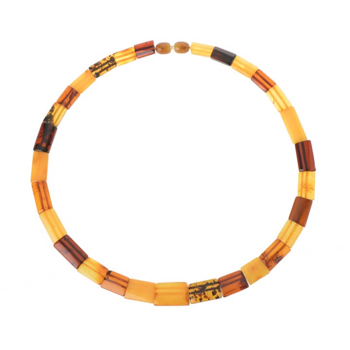 Multi Color Polished Amber Necklace for Adult for wholesale by The Natural Amber