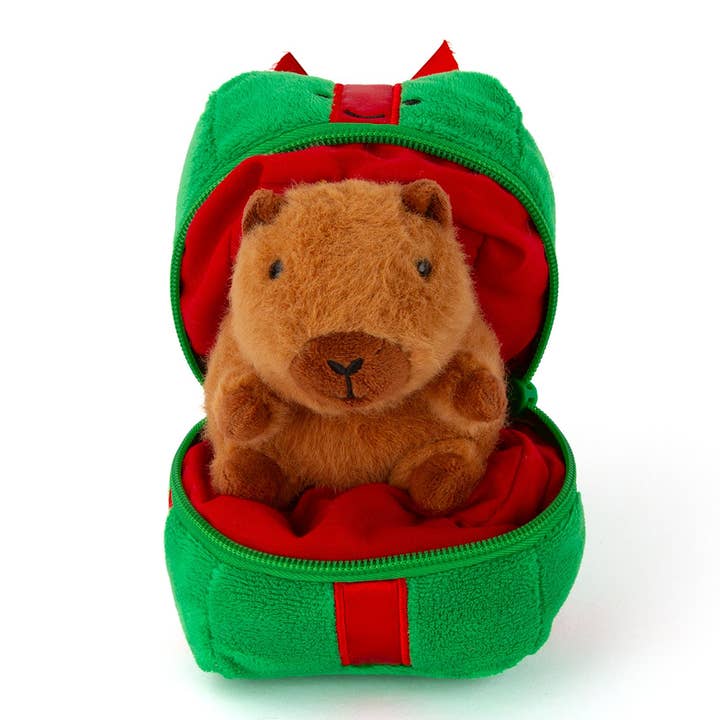 8″ Zip-Up Animal Capybara Plush | Christmas Stuffed Toy for wholesale by Plushland