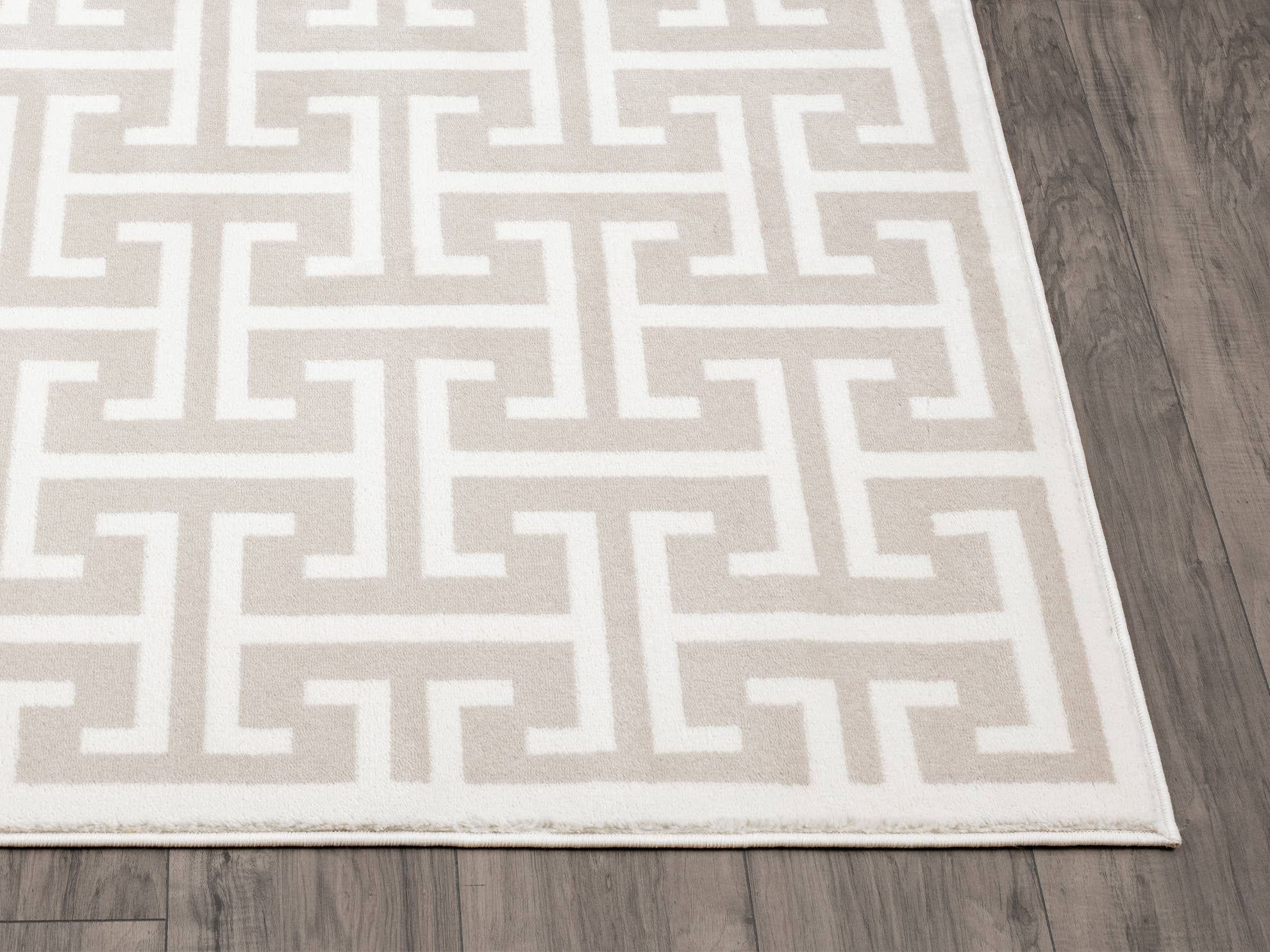 Abani Rugs – wholesale Area rug – Abani Arto - Geometric Maze Beige Cream Area Rug3