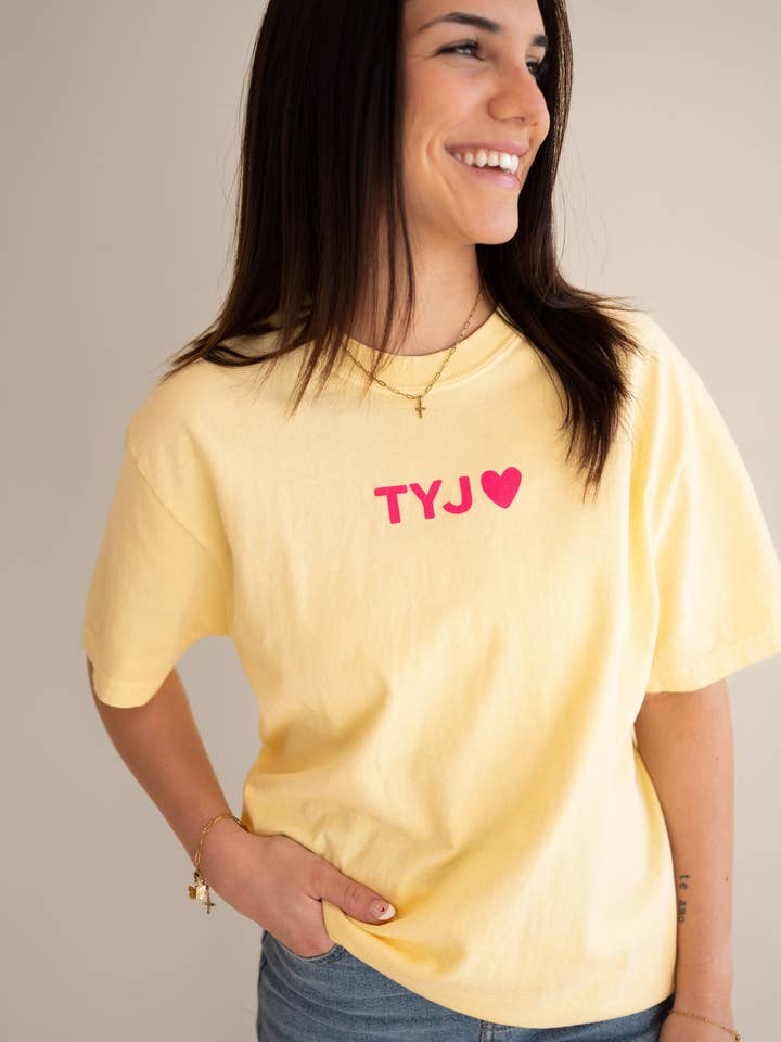 Thank You Jesus Tee - Butter | Women's Christian Tee for wholesale by Dear Heart