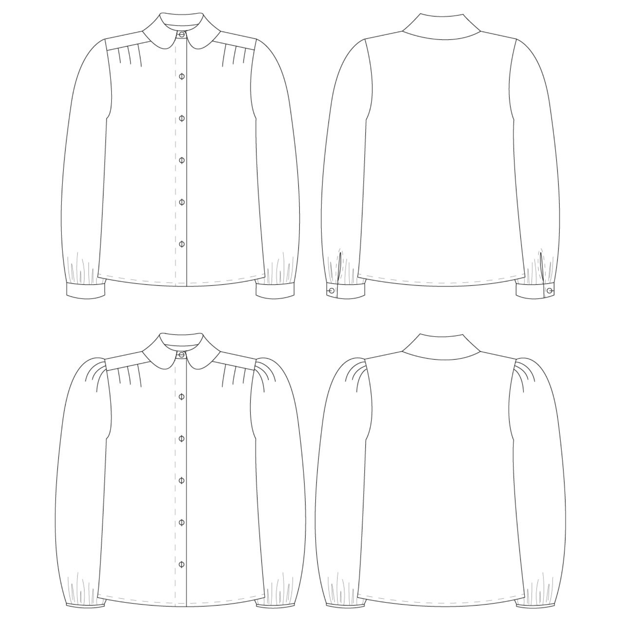 The Avid Seamstress LTD – wholesale Sömnadskit – Nytt - Mönster för veckad blus8